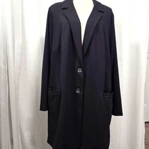 Torrid Black Long Jacket Womens Plus Size 4X Capsule Wardrobe Minimalist